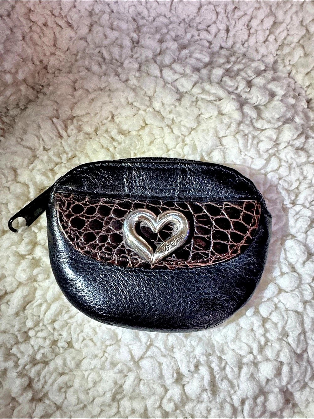 Brighton Black & Brown Coin Pouch